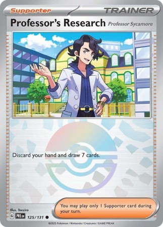 Professor's Research: Professor Sycamore [Poke Ball] #125 Pokemon Prismatic Evolutions