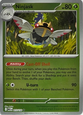 Ninjask [Reverse Holo] #17 Pokemon Mega Evolution 