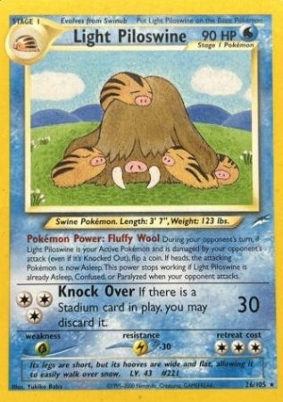 Light Piloswine #26 Pokemon Neo Destiny