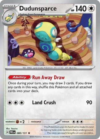 Dudunsparce #80 Pokemon Prismatic Evolutions