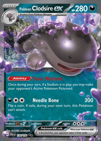 Paldean Clodsire ex #130 Pokemon Paldea Evolved