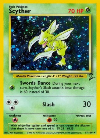 Scyther #17 Pokemon Base Set 2