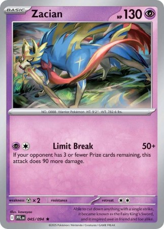 Zacian [Holo] #45 Pokemon Phantasmal Flames 