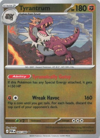Tyrantrum [Reverse Holo] #45 Pokemon Perfect Order