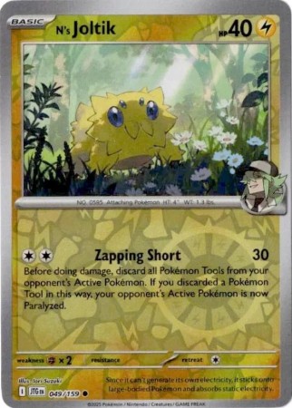 N's Joltik [Reverse Holo] #49 Pokemon Journey Togethe