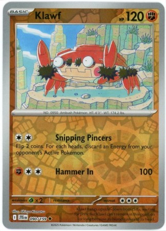 Klawf [Reverse Holo] #90 Pokemon Journey Together