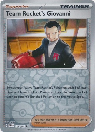 Team Rocket's Giovanni [Reverse Holo] #174 Pokemon Destined Rivals