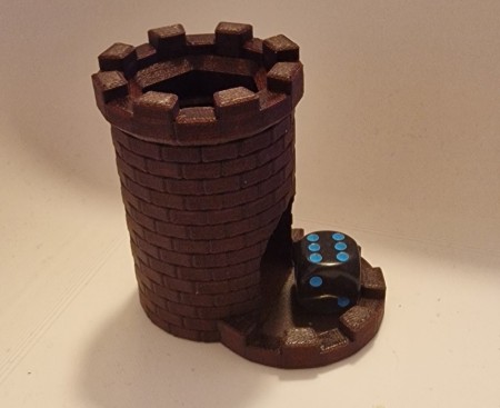 Mini Dice Tower - Rødbrun
