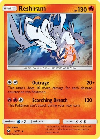 Reshiram #14 Pokemon Shining Legends