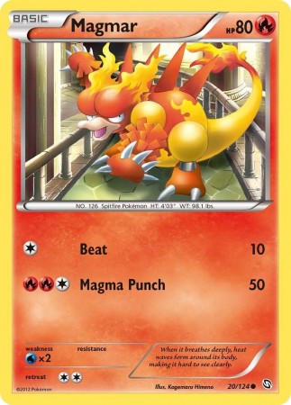 Magmar #20 Pokemon Dragons Exalted
