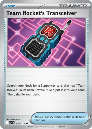 Team Rocket's Transceiver #209 Pokemon Ascended Heroes