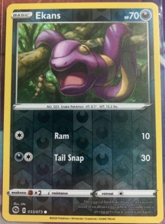 Ekans [Reverse Holo] #33 Pokemon Champion's Path