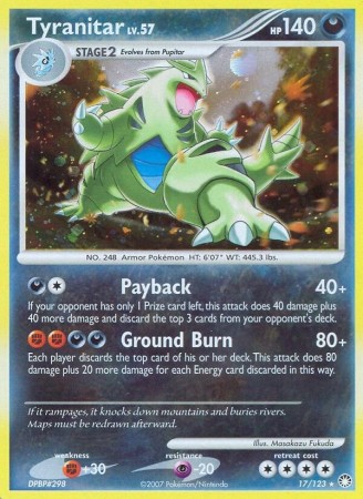 Tyranitar #17 Pokemon Mysterious Treasures