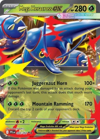 Mega Heracross ex #4 Pokemon Phantasmal Flames 
