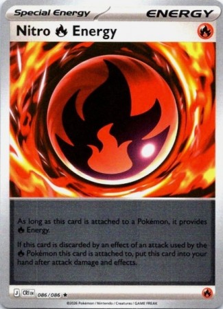 Nitro R Energy [Reverse Holo] #86 Pokemon Chaos Rising
