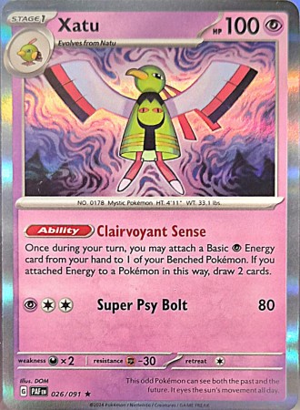 Xatu #26 Pokemon Paldean Fates