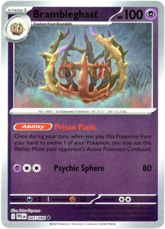 Brambleghast [Reverse Holo] #47 Pokemon Phantasmal Flames
