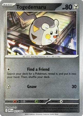 Togedemaru [Reverse Holo] #73 Pokemon Phantasmal Flames