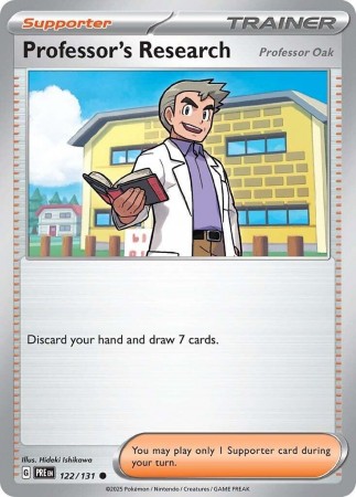 Professor's Research: Professor Oak #122 Pokemon Prismatic Evolutions