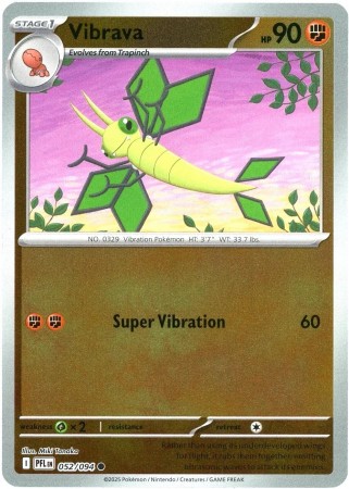 Vibrava [Reverse Holo] #52 Pokemon Phantasmal Flames