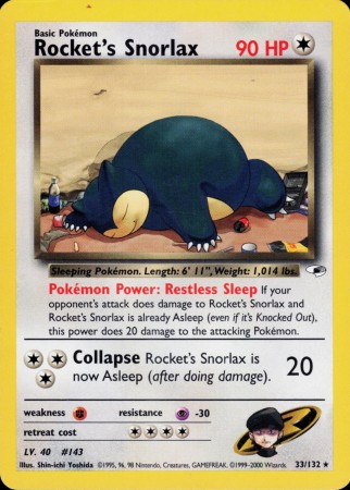 Rocket's Snorlax #33 Pokemon Gym Heroes