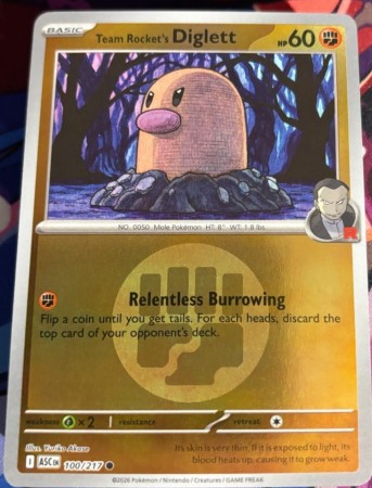 Team Rocket's Diglett [Energy] #100 Pokemon Ascended Heroes