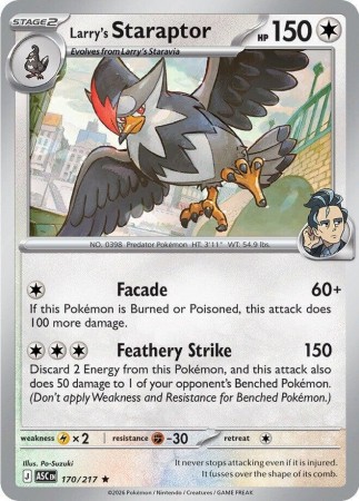 Larry's Staraptor #170 Pokemon Ascended Heroes