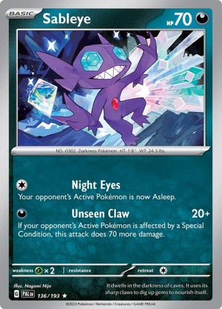 Sableye #136 Pokemon Paldea Evolved