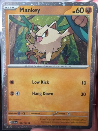 Mankey [Cosmos Holo] #106 Pokemon Paldea Evolved