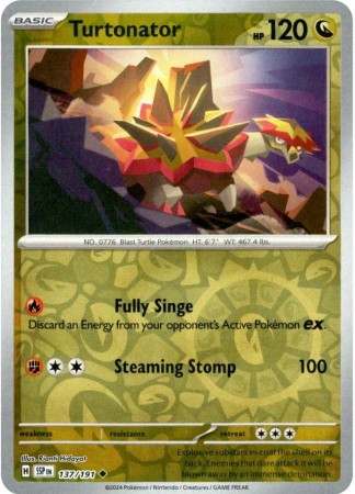 Turtonator [Reverse Holo] #137 Pokemon Surging Sparks