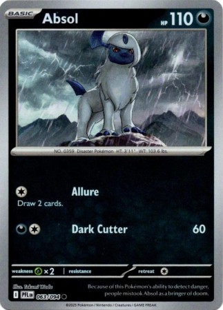 Absol [Reverse Holo] #63 Pokemon Phantasmal Flames