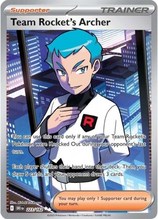 Team Rocket's Archer #223 Pokemon Destined Rivals