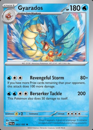 Gyarados #43 Pokemon Paldea Evolved