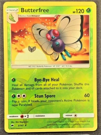 Butterfree [Reverse Holo] #3 Pokemon Burning Shadows