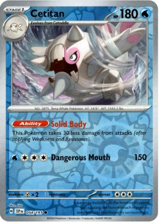 Cetitan [Reverse Holo] #54 Pokemon Surging Sparks